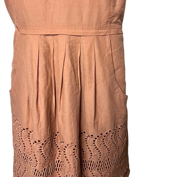 J. Crew Delaney Eyelet Blush Flare Tunic Dress Black Label - Size 6 - Picture 3 of 13